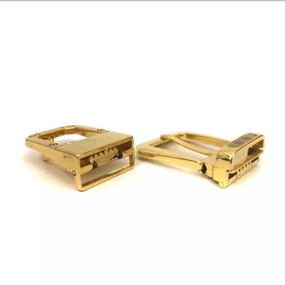 Burberry Logo Gold Tone Belt Buckle 2 Set - Picture 4 of 8